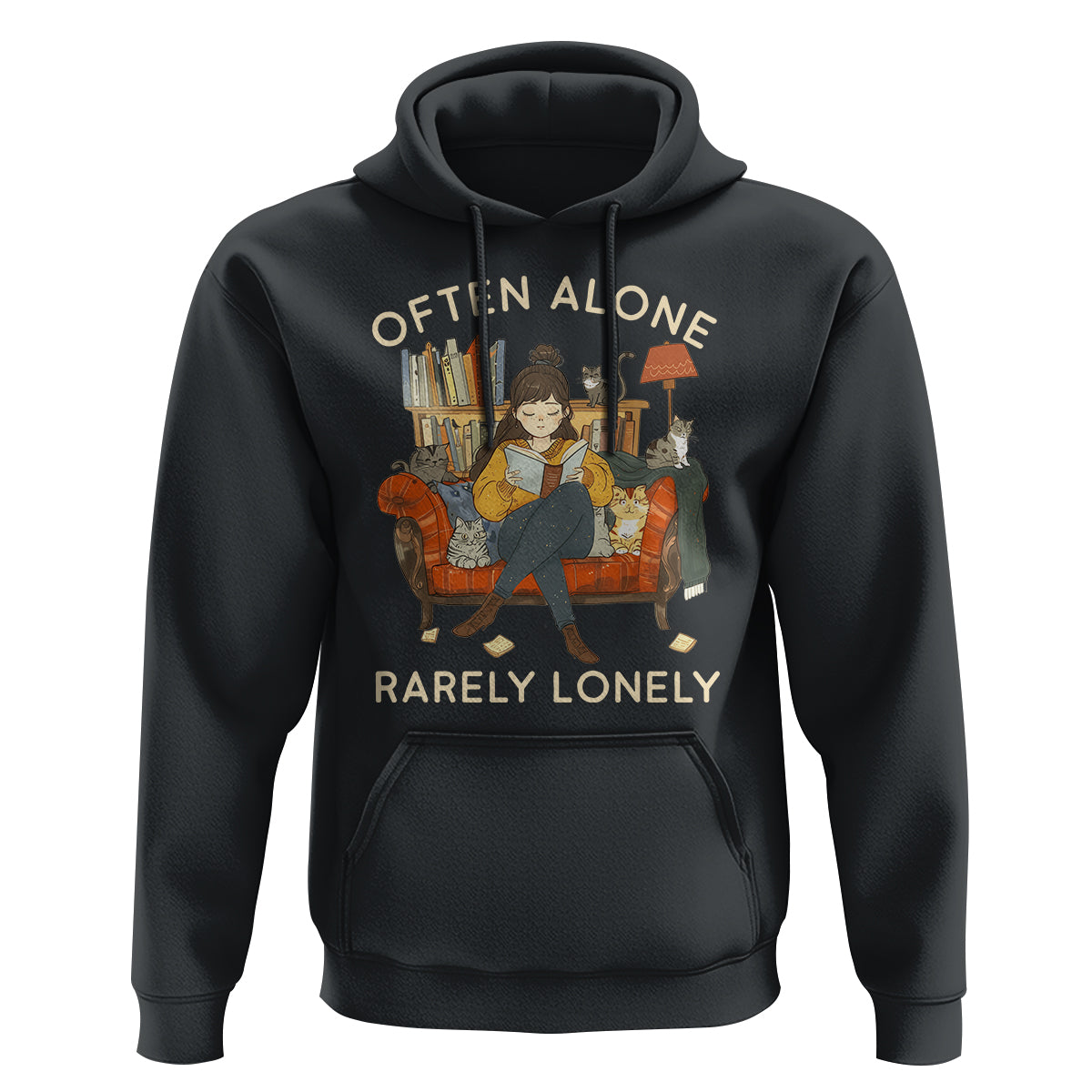 Introvert Hoodie Often Alone Rarely Lonely - Wonder Print Shop
