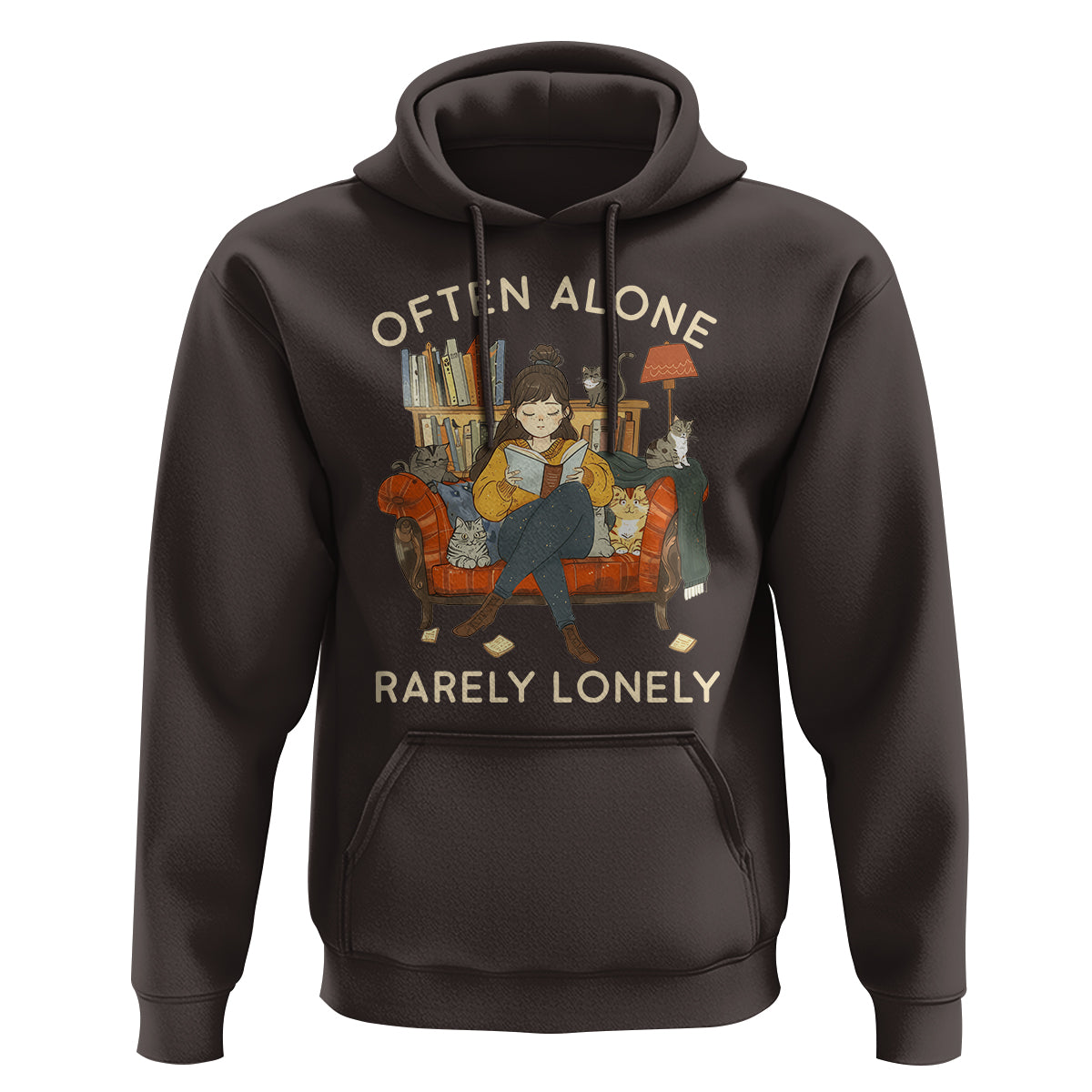 Introvert Hoodie Often Alone Rarely Lonely - Wonder Print Shop