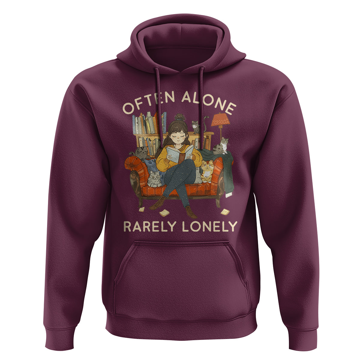 Introvert Hoodie Often Alone Rarely Lonely - Wonder Print Shop