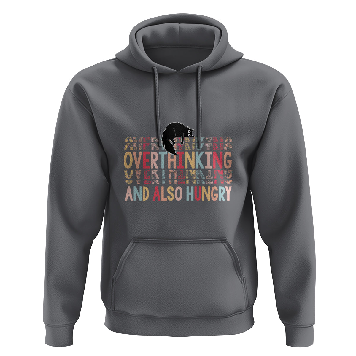 Overthinking And Also Hungry Cute Cat Hoodie - Wonder Print Shop