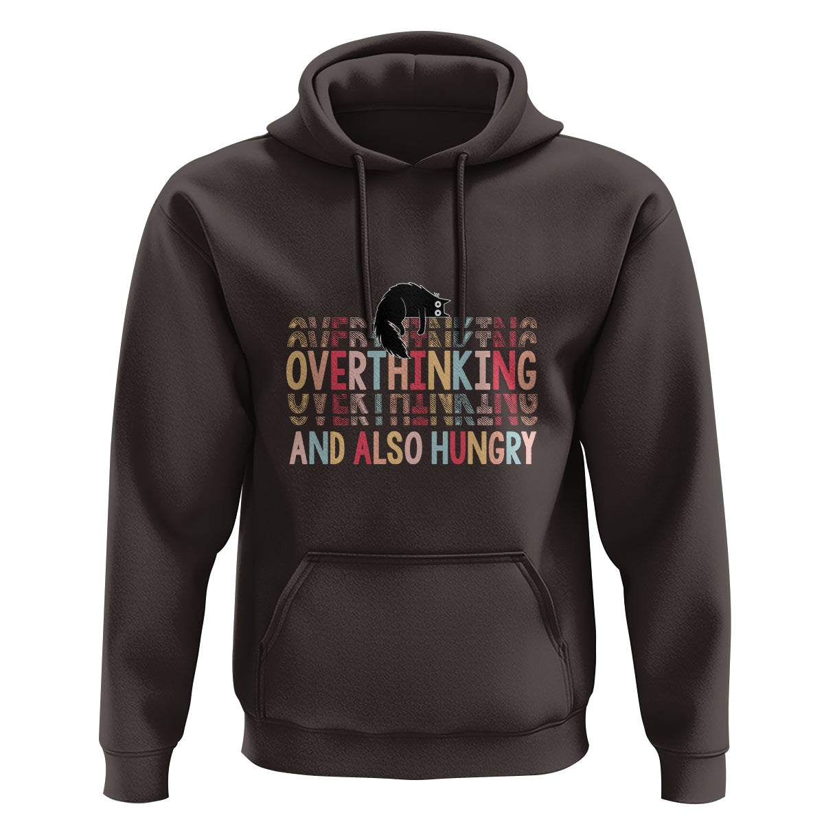 Overthinking And Also Hungry Cute Cat Hoodie - Wonder Print Shop