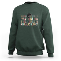 Overthinking And Also Hungry Cute Cat Sweatshirt - Wonder Print Shop