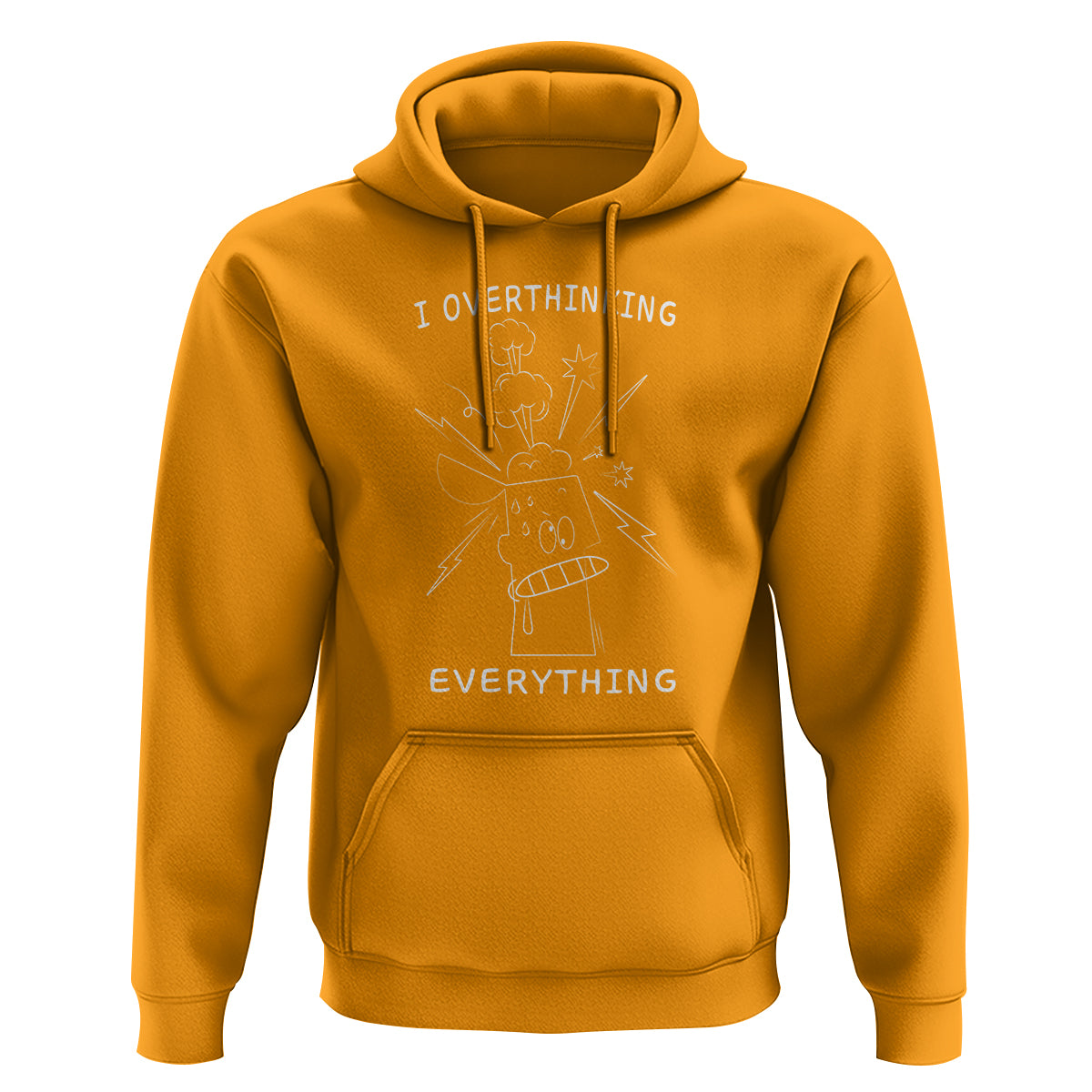 Funny Overthinking Hoodie I Overthink Everything - Wonder Print Shop