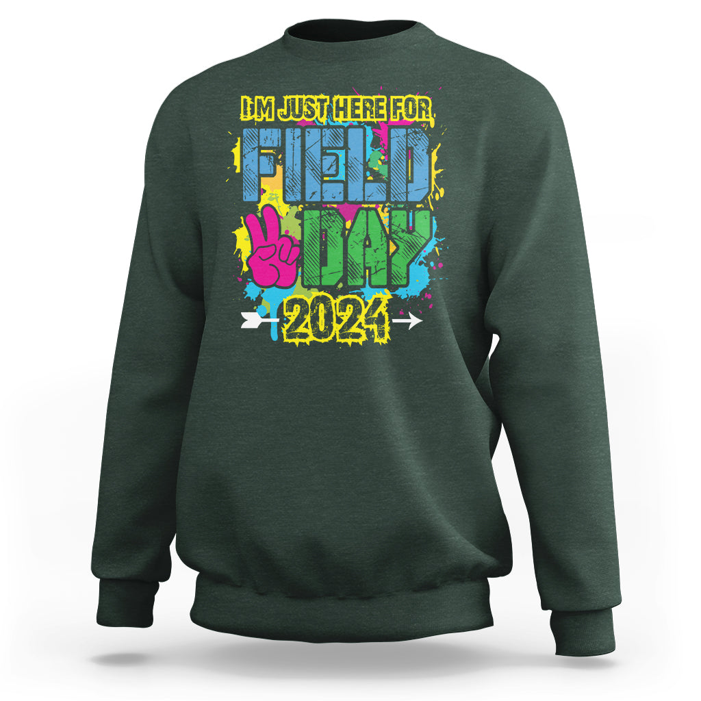 I'm Just Here For Field Day 2024 Sweatshirt - Wonder Print Shop