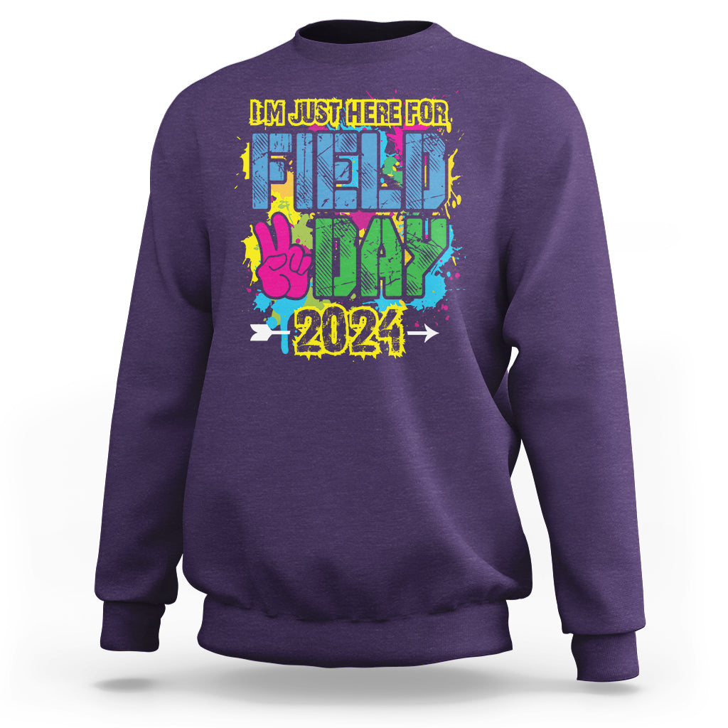 I'm Just Here For Field Day 2024 Sweatshirt - Wonder Print Shop
