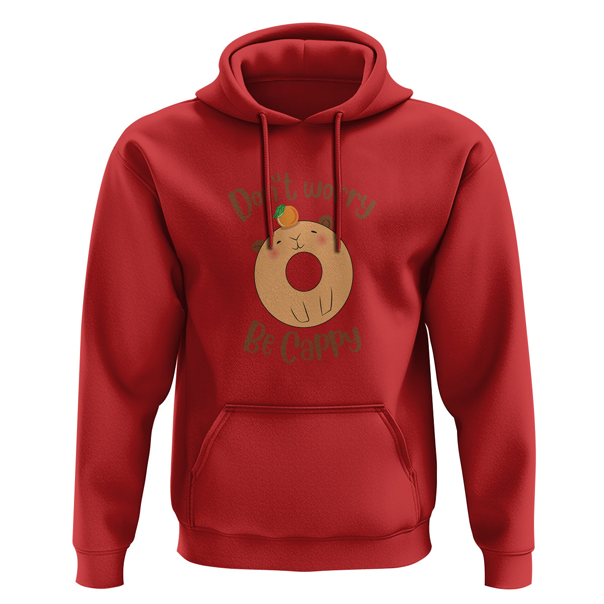 Capybara Lover Hoodie Don't Worry Be Cappy Funny Cute Donut Lover - Wonder Print Shop