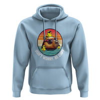 Capybara Lover Hoodie Don't Worry Be Capy Retro - Wonder Print Shop