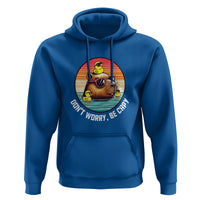 Capybara Lover Hoodie Don't Worry Be Capy Retro - Wonder Print Shop
