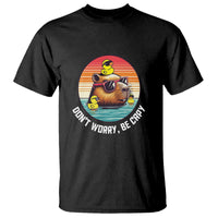 Capybara Lover T Shirt Don't Worry Be Capy Retro - Wonder Print Shop