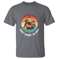 Capybara Lover T Shirt Don't Worry Be Capy Retro - Wonder Print Shop