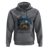 Capybara Lover Hoodie Don't Worry Be Capy Starry Night - Wonder Print Shop