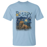 Capybara Lover T Shirt Don't Worry Be Capy Starry Night - Wonder Print Shop