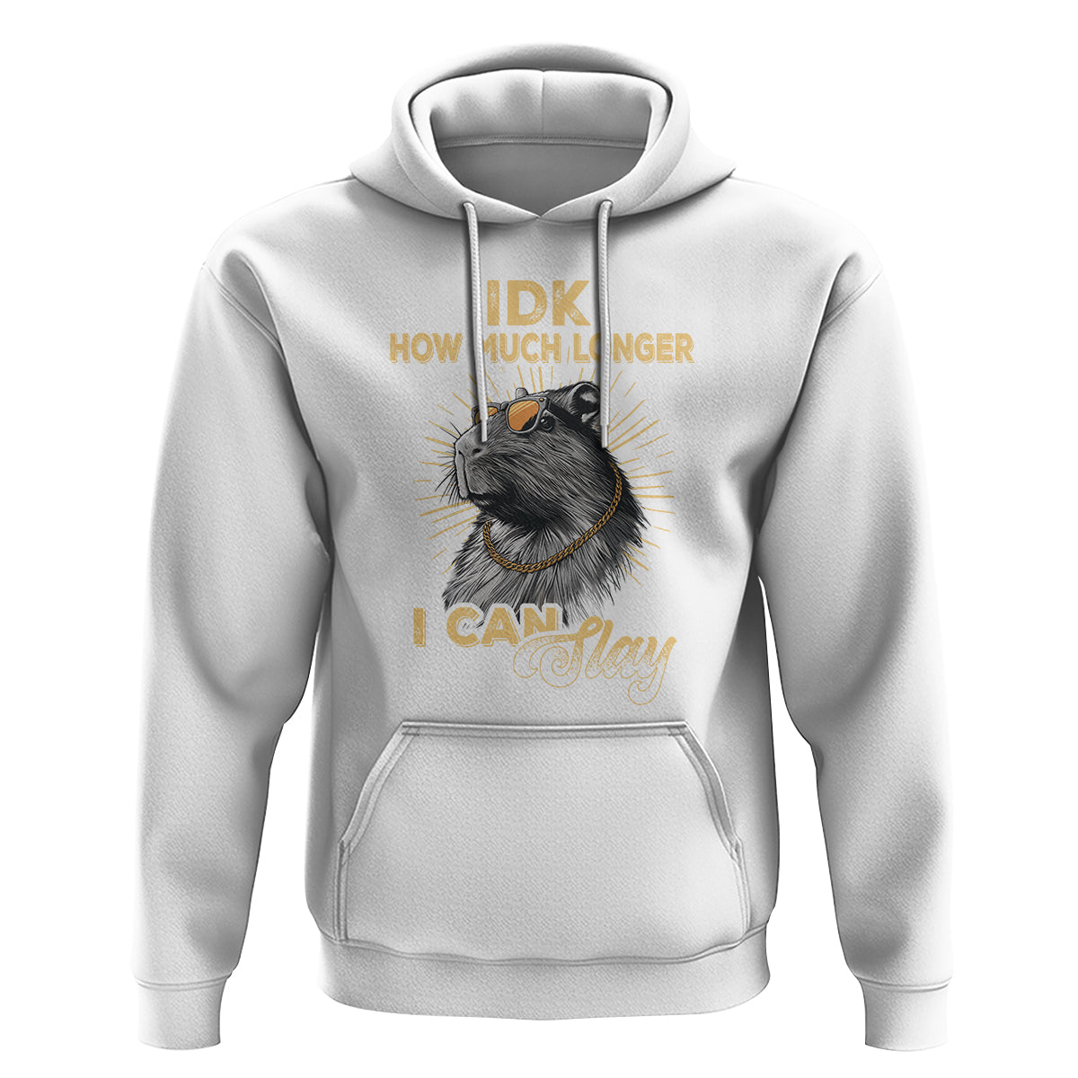 Capybara Lover Hoodie Idk How Much Longer I Can Slay Cool Capy - Wonder Print Shop