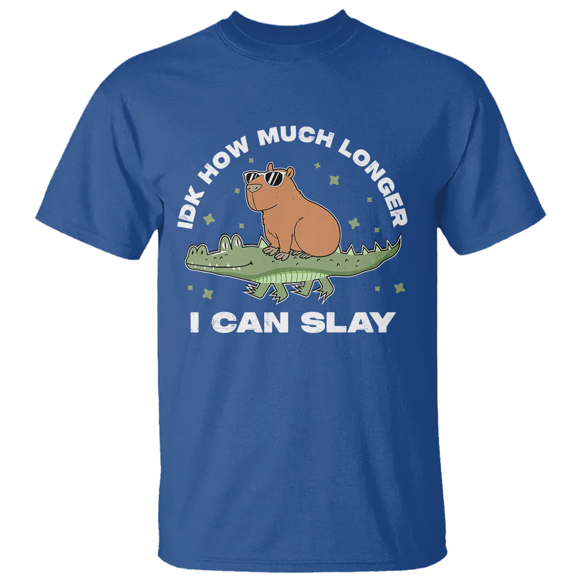 Capybara Lover T Shirt Idk How Much Longer I Can Slay Funny Capy Crocodile - Wonder Print Shop