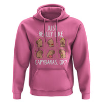 Capybara Lover Hoodie I Just Really Like Capybaras Cute Capy - Wonder Print Shop