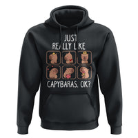 Capybara Lover Hoodie I Just Really Like Capybaras Cute Capy - Wonder Print Shop