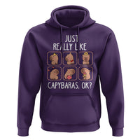 Capybara Lover Hoodie I Just Really Like Capybaras Cute Capy - Wonder Print Shop