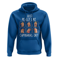 Capybara Lover Hoodie I Just Really Like Capybaras Cute Capy - Wonder Print Shop