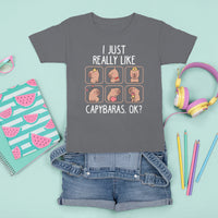 Capybara Lover T Shirt For Kid I Just Really Like Capybaras Cute Capy - Wonder Print Shop