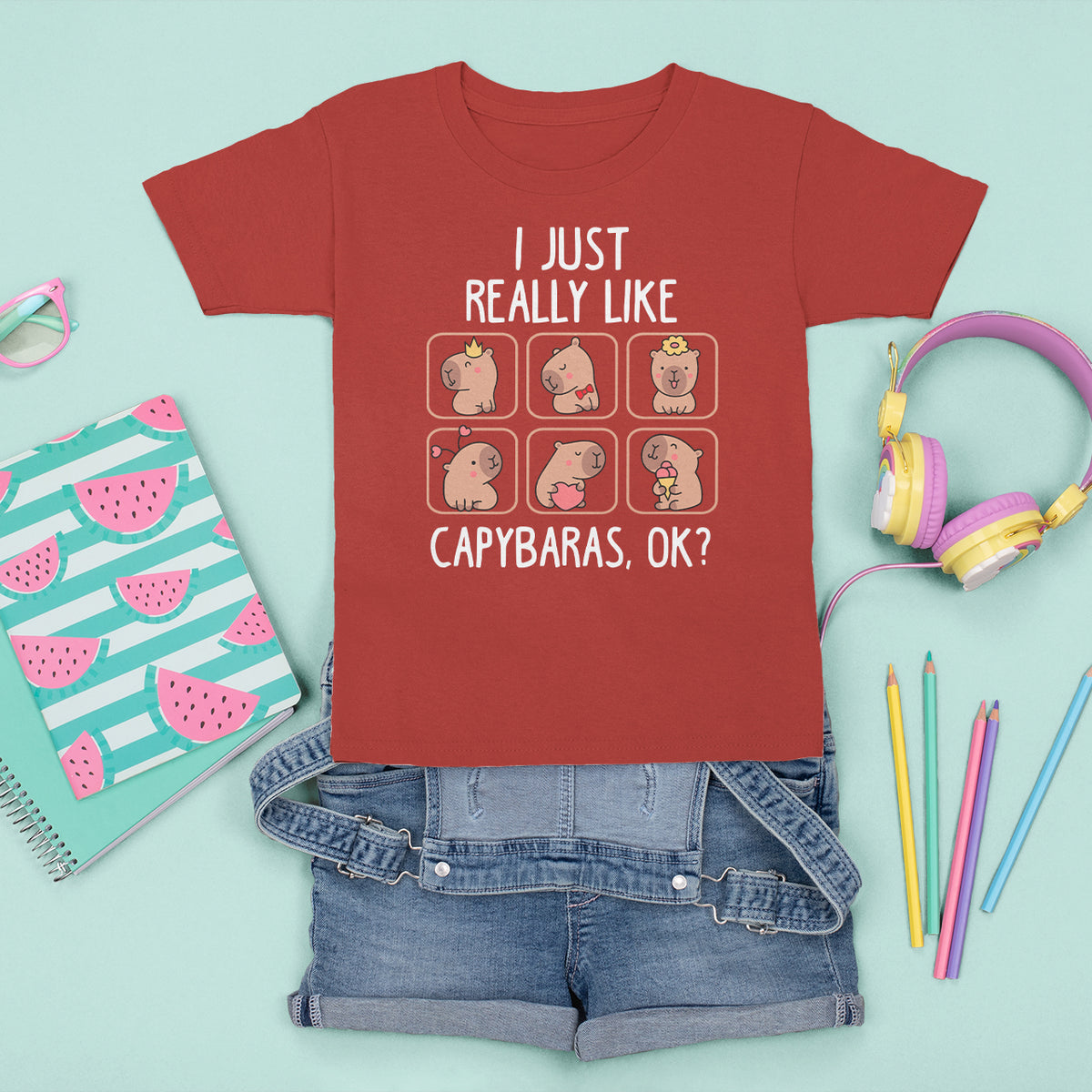 Capybara Lover T Shirt For Kid I Just Really Like Capybaras Cute Capy - Wonder Print Shop
