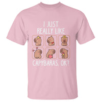 Capybara Lover T Shirt I Just Really Like Capybaras Cute Capy - Wonder Print Shop