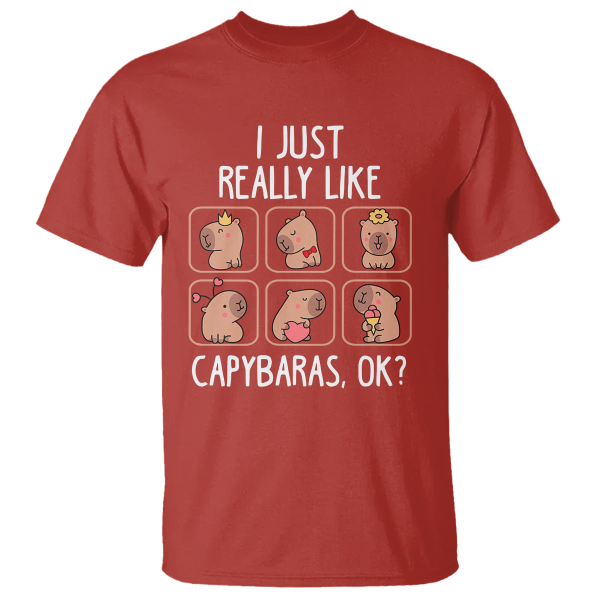 Capybara Lover T Shirt I Just Really Like Capybaras Cute Capy - Wonder Print Shop