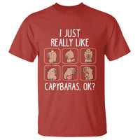 Capybara Lover T Shirt I Just Really Like Capybaras Cute Capy - Wonder Print Shop