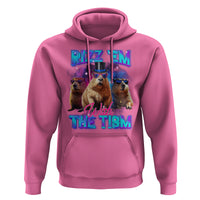 Capybara Lover Hoodie Rizz Em With The Tism Funny Capy Meme - Wonder Print Shop