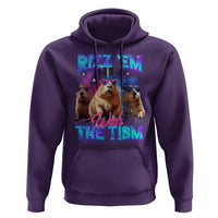 Capybara Lover Hoodie Rizz Em With The Tism Funny Capy Meme - Wonder Print Shop