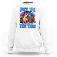 Capybara Lover Sweatshirt Rizz Em With The Tism Funny Capy Meme - Wonder Print Shop