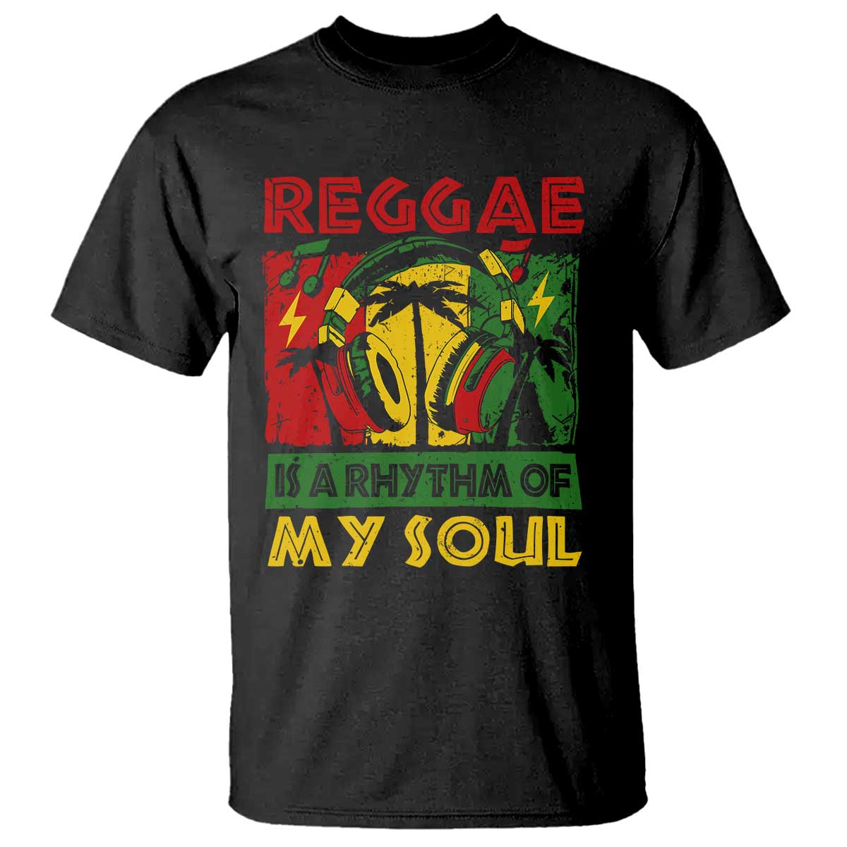 Reggae Is A Rythm Of My Soul Jamaica Music T Shirt - Wonder Print Shop