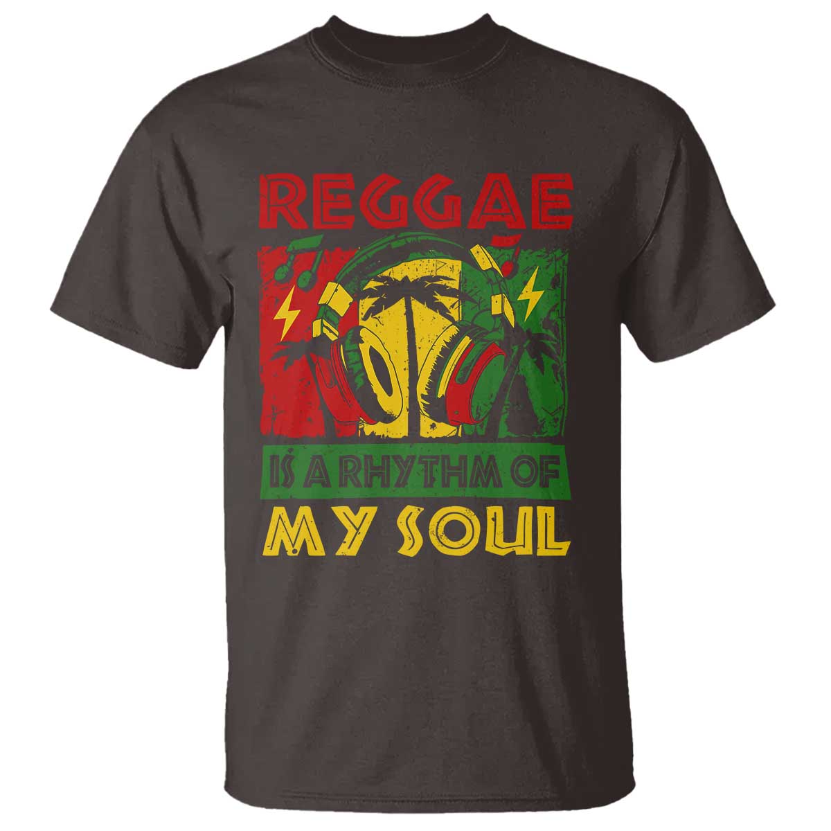 Reggae Is A Rythm Of My Soul Jamaica Music T Shirt - Wonder Print Shop