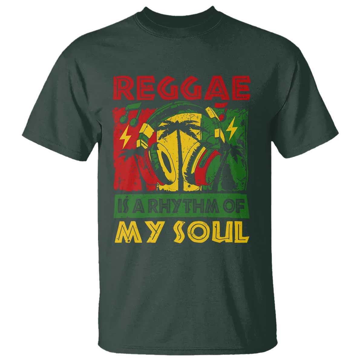 Reggae Is A Rythm Of My Soul Jamaica Music T Shirt - Wonder Print Shop
