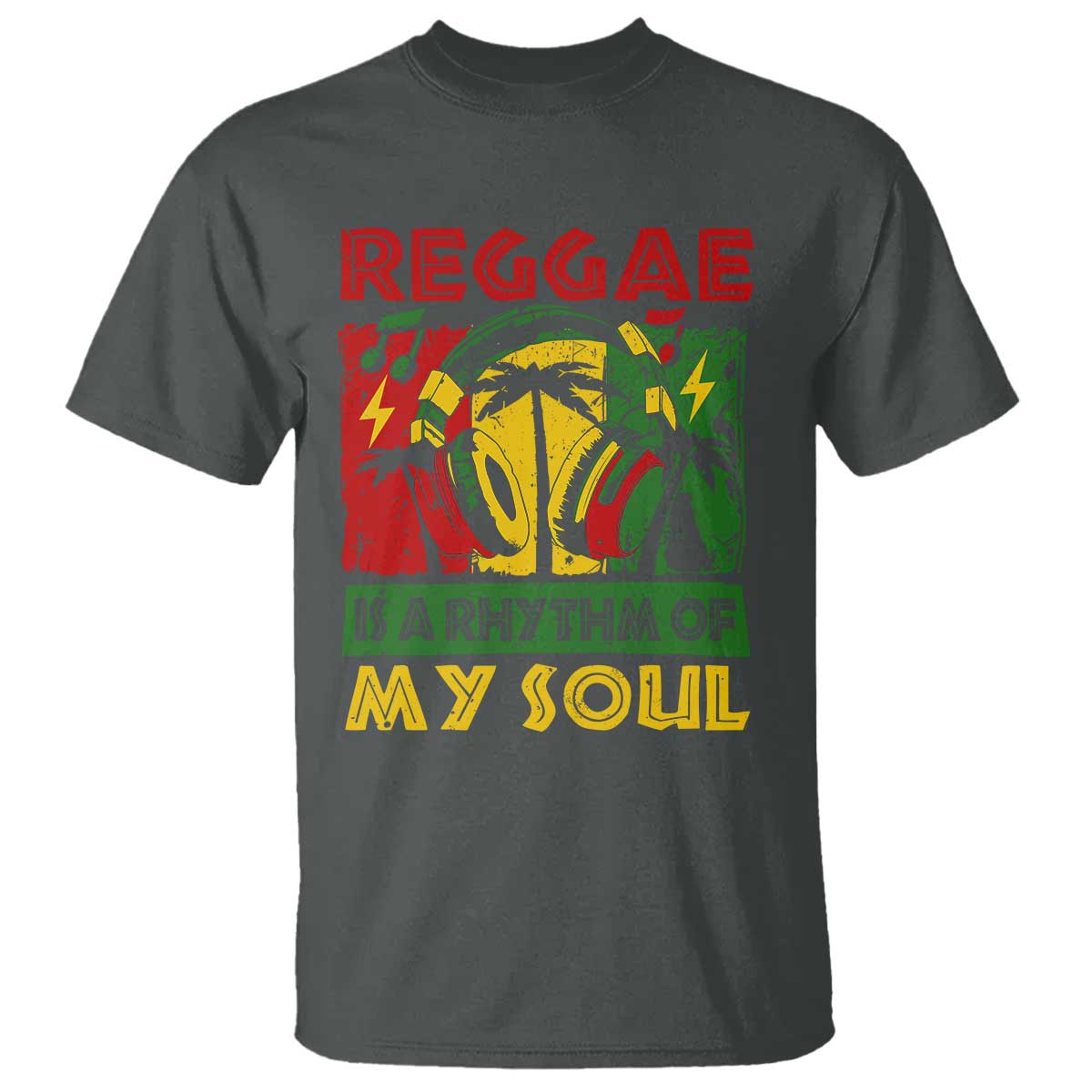 Reggae Is A Rythm Of My Soul Jamaica Music T Shirt - Wonder Print Shop