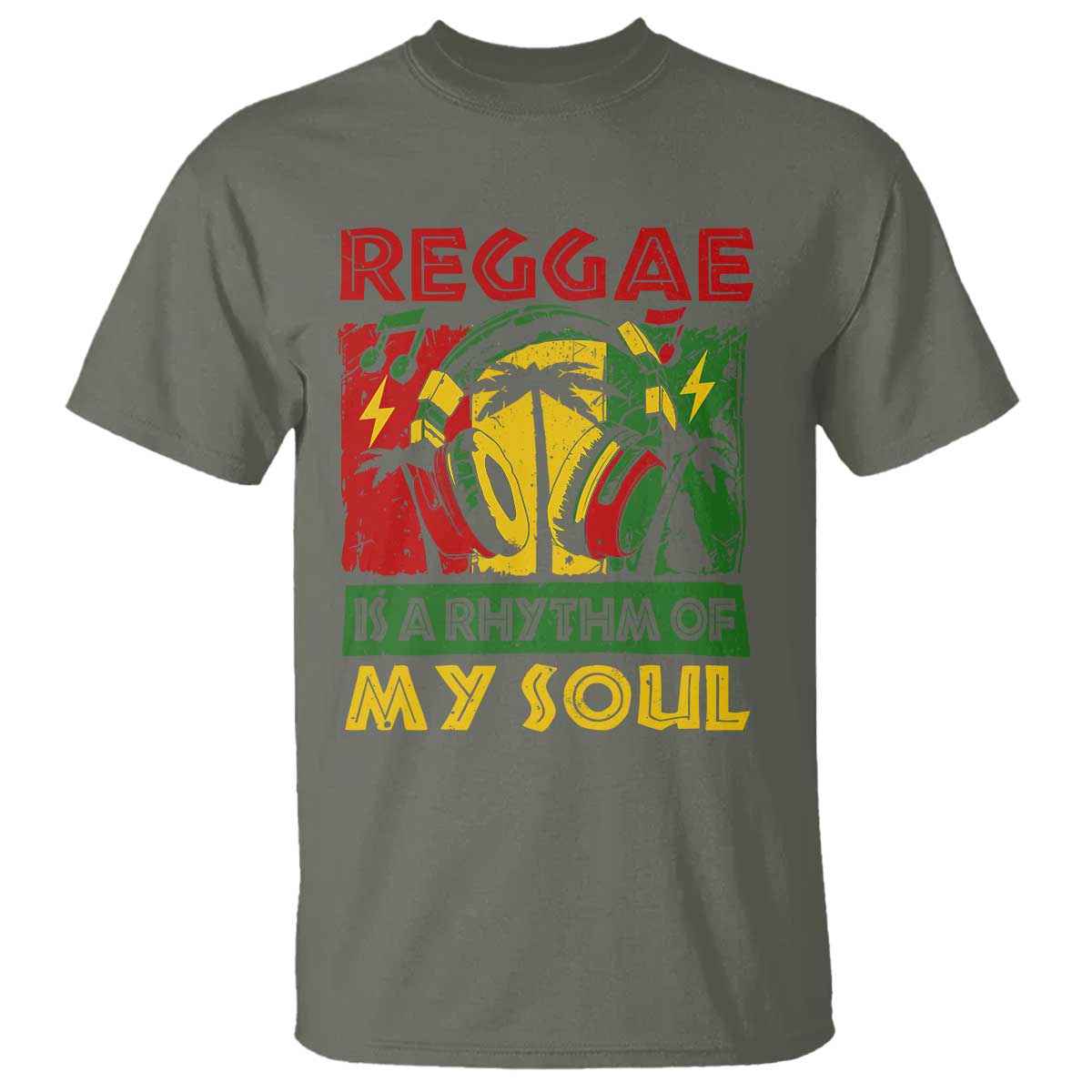 Reggae Is A Rythm Of My Soul Jamaica Music T Shirt - Wonder Print Shop