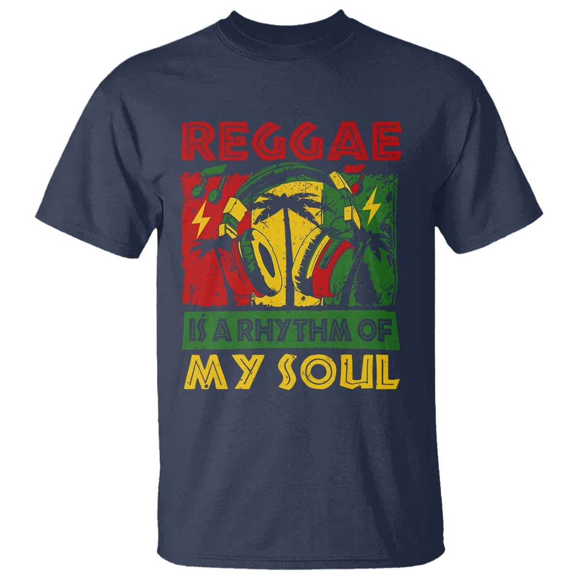 Reggae Is A Rythm Of My Soul Jamaica Music T Shirt - Wonder Print Shop