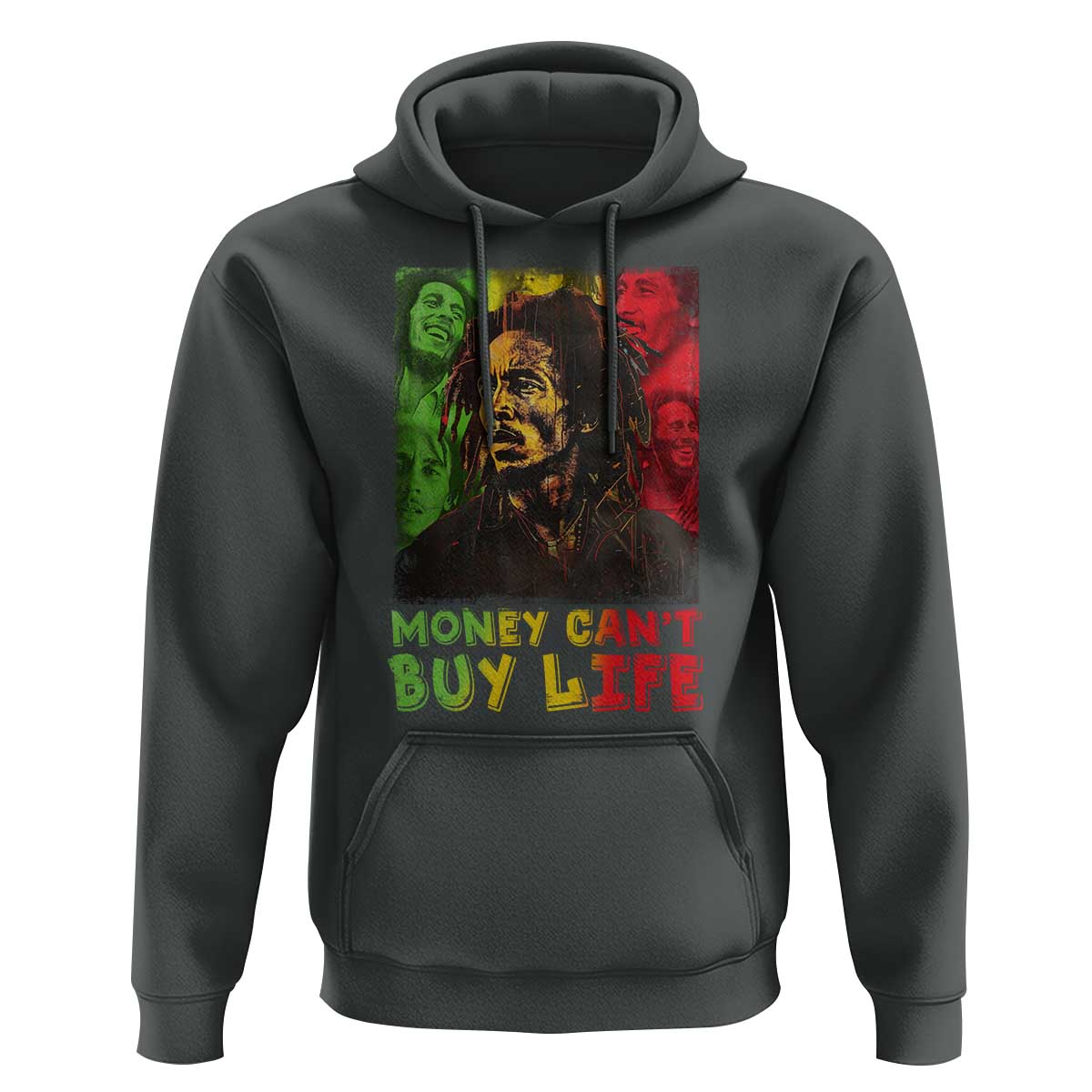 Legend Bob Hoodie Money Can't Buy Life Jamaican Reggae - Wonder Print Shop