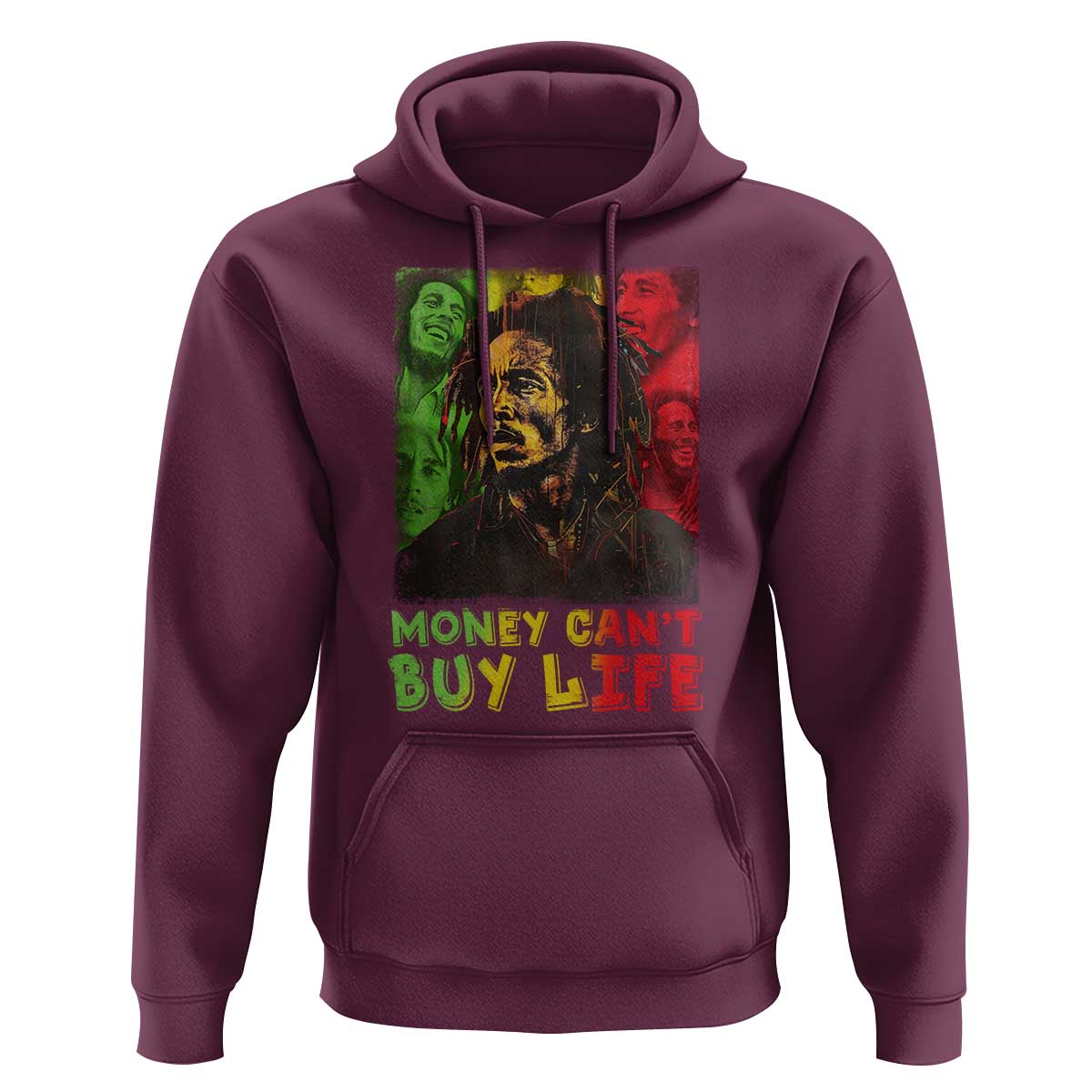 Legend Bob Hoodie Money Can't Buy Life Jamaican Reggae - Wonder Print Shop