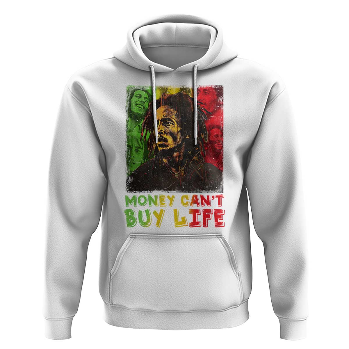 Legend Bob Hoodie Money Can't Buy Life Jamaican Reggae - Wonder Print Shop