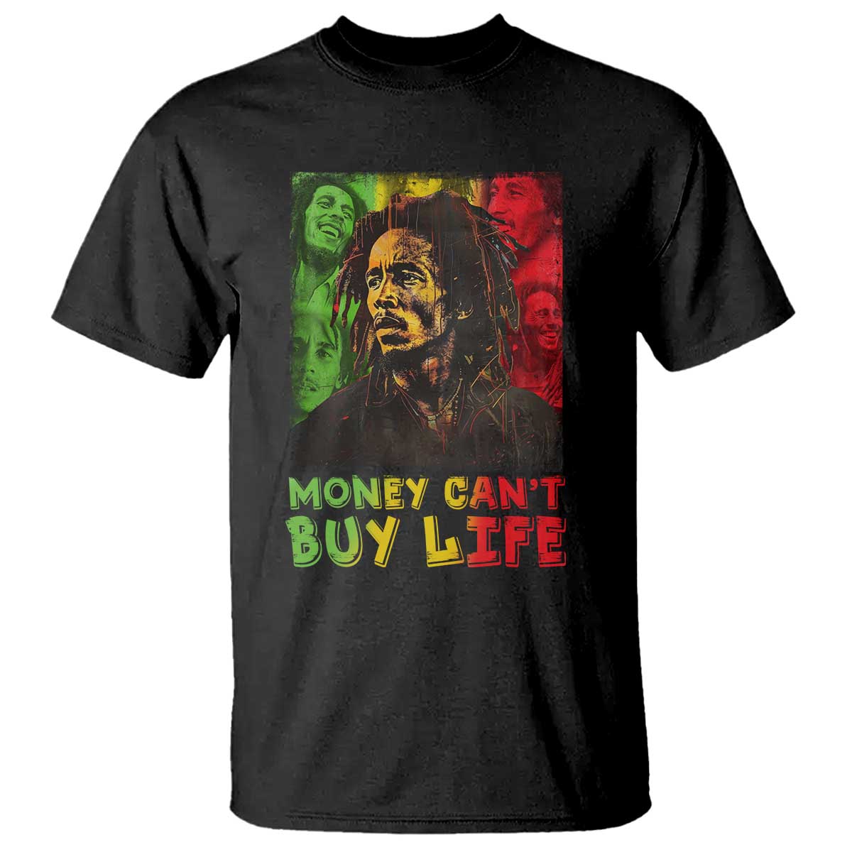 Legend Bob T Shirt Money Can't Buy Life Jamaican Reggae - Wonder Print Shop