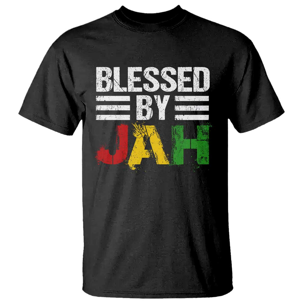 Blessed By Jah Jamaican Rastafari Rasta T Shirt - Wonder Print Shop