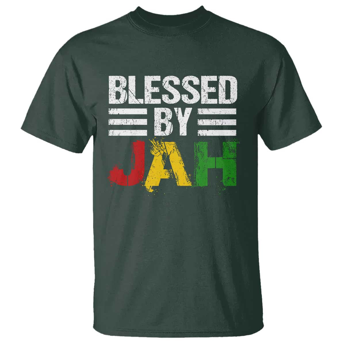 Blessed By Jah Jamaican Rastafari Rasta T Shirt - Wonder Print Shop