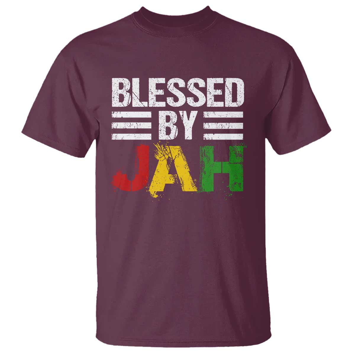 Blessed By Jah Jamaican Rastafari Rasta T Shirt - Wonder Print Shop