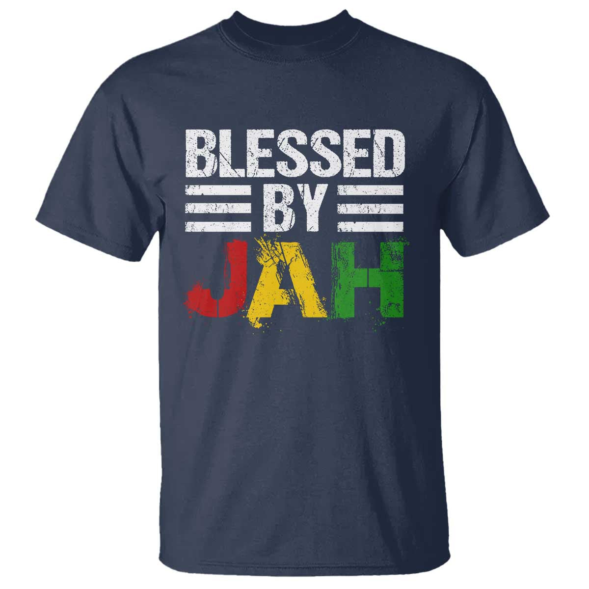 Blessed By Jah Jamaican Rastafari Rasta T Shirt - Wonder Print Shop