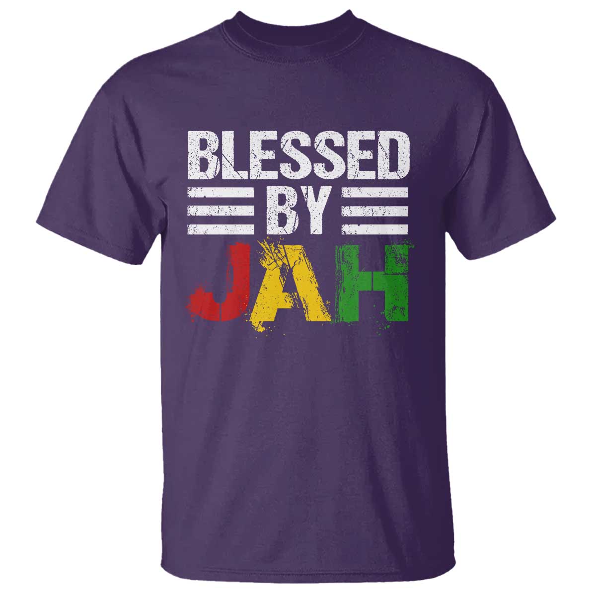 Blessed By Jah Jamaican Rastafari Rasta T Shirt - Wonder Print Shop