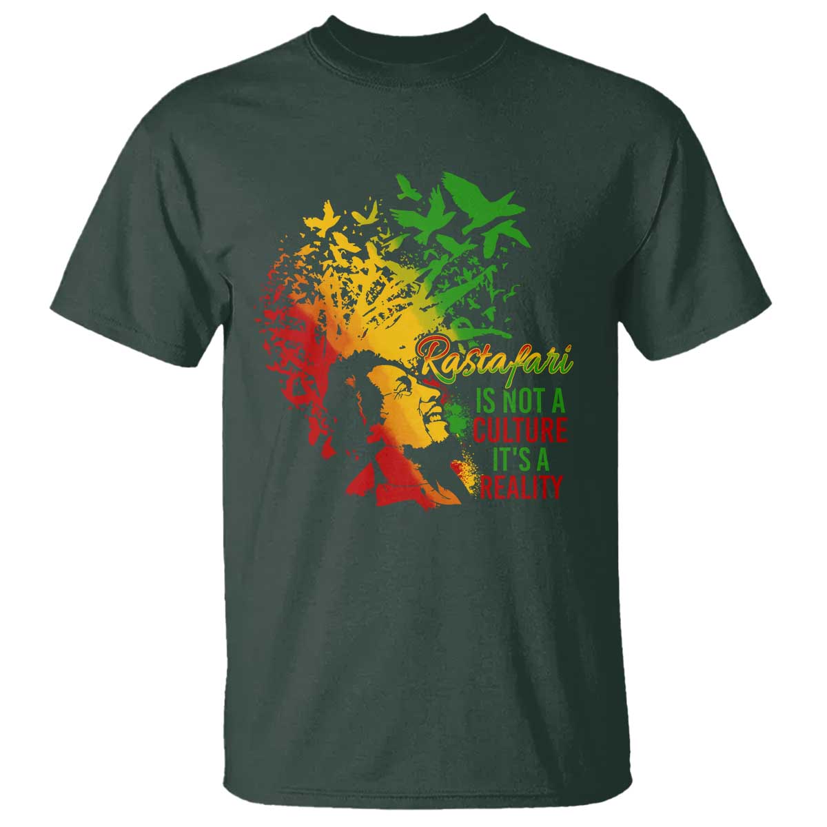 Rasta Legend Bob T Shirt Rastafari Is Not A Culture It's A Reality Jamaica Jamaican - Wonder Print Shop