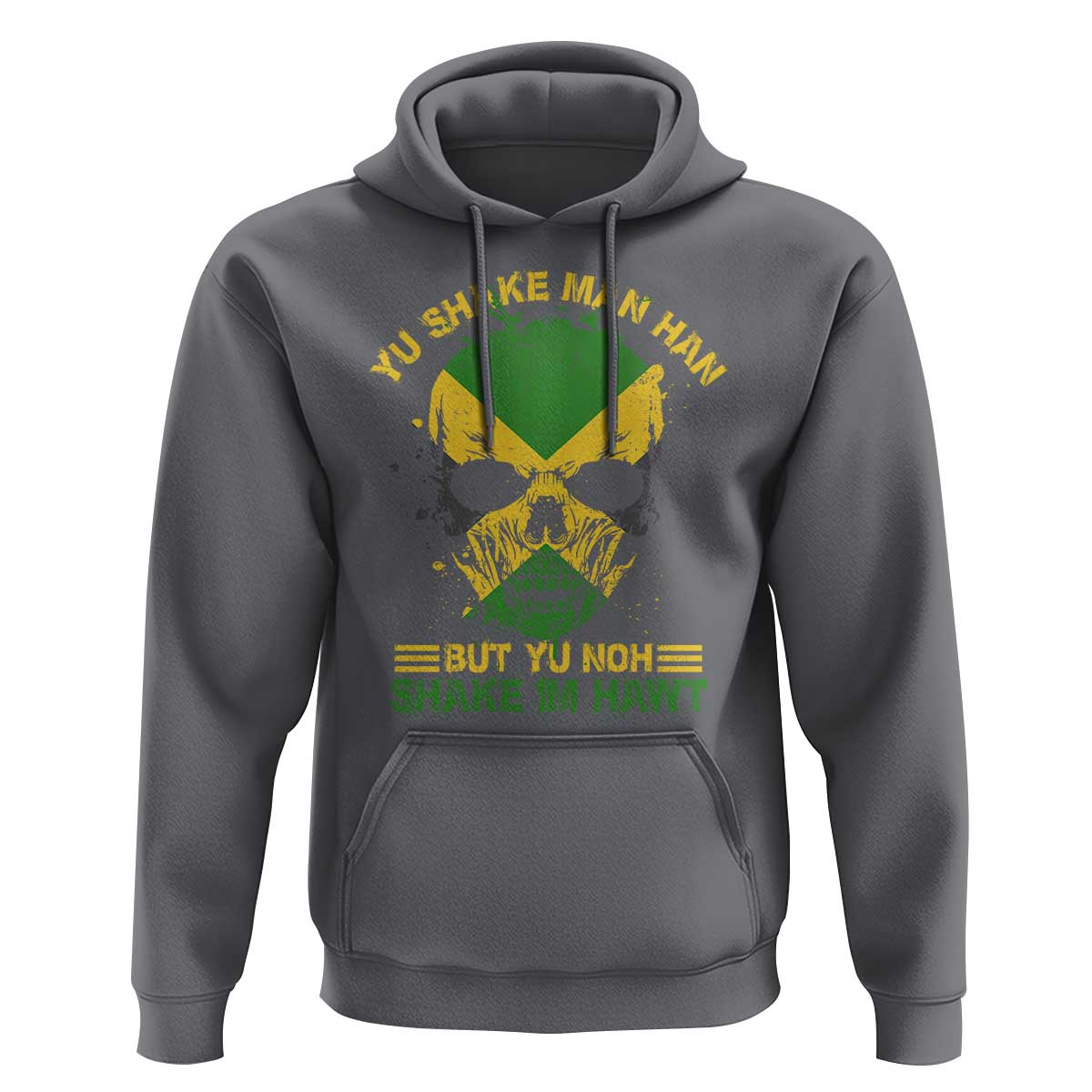 Jamaican Proverbs Hoodie You Can Shake A Mans Head But You Cannot Shake His Heart Skull - Wonder Print Shop