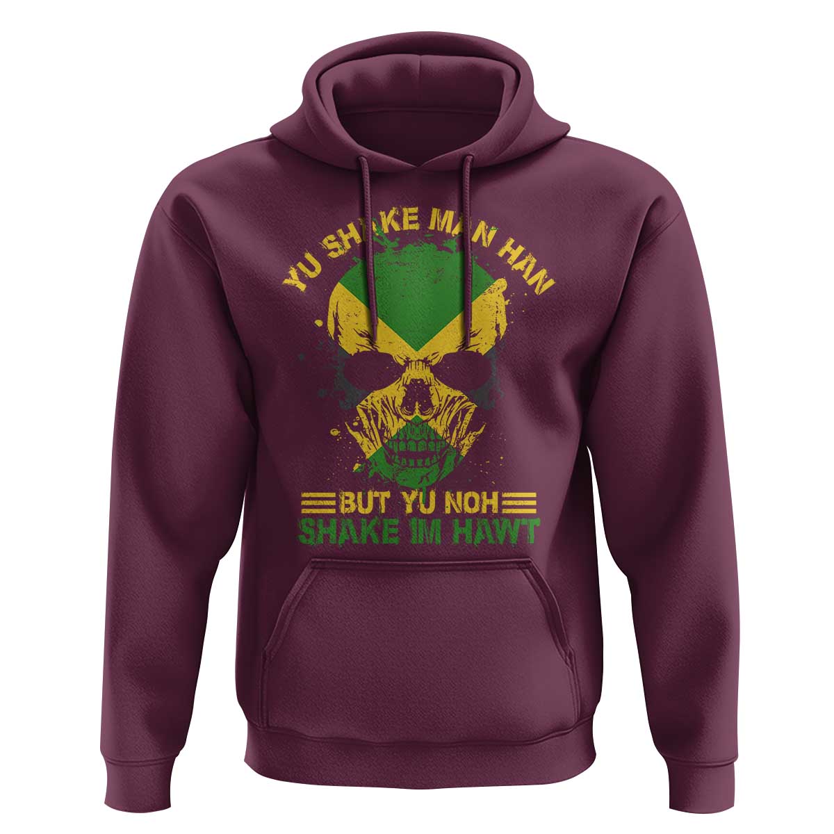 Jamaican Proverbs Hoodie You Can Shake A Mans Head But You Cannot Shake His Heart Skull - Wonder Print Shop