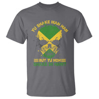 Jamaican Proverbs T Shirt You Can Shake A Mans Head But You Cannot Shake His Heart Skull - Wonder Print Shop
