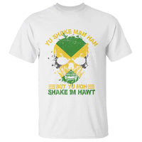 Jamaican Proverbs T Shirt You Can Shake A Mans Head But You Cannot Shake His Heart Skull - Wonder Print Shop